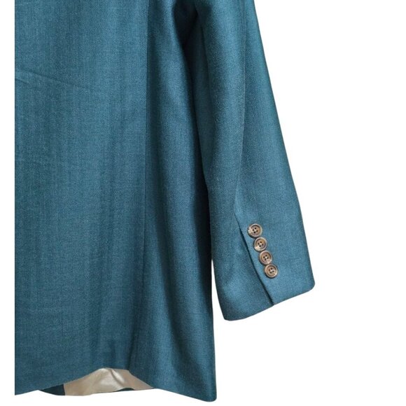 Ralph Lauren Green Silk Wool Single Breasted Blazer Sz 44L - Picture 6 of 14